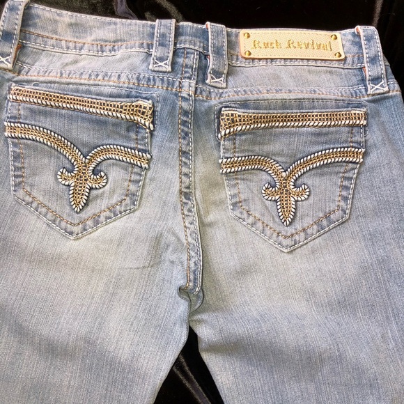 Y2K  NEW ROCK REVIVAL “DEE” JEANS BOOTCUT 27 🔥 - Picture 3 of 16